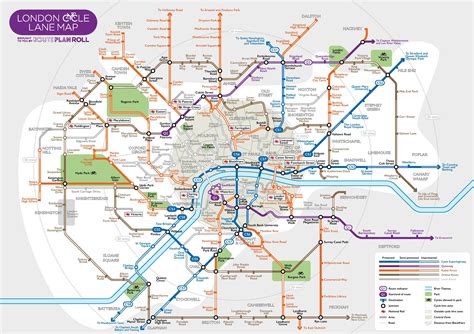 London cycle routes map - London cycle superhighway map (England)