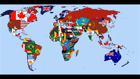 Future World Map With Flags