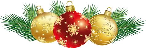 Christmas Tree Ball Decorations Clipart