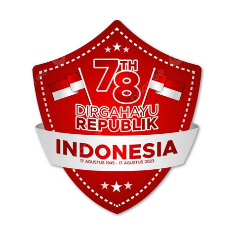 Hut Ri And Indonesia Independence Day 17 August Logo Badge Vector, 78th ...