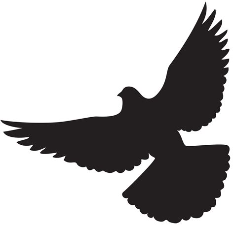 Bird Wing Bat Flight Lift - Dove Silhouette PNG Clip Art png download ...