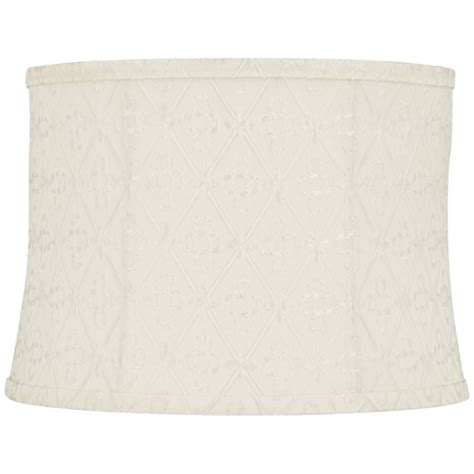 Springcrest Kolding Drum Lamp Shades White Medium 13" Top X 14" Bottom ...