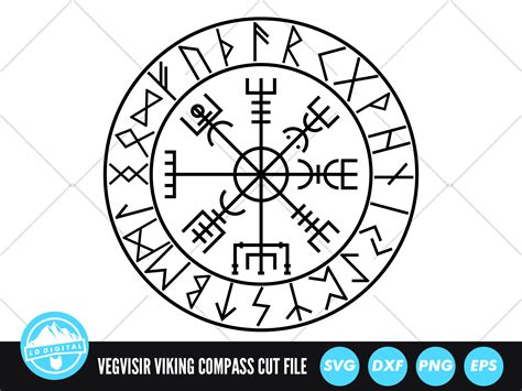 Vegvisir SVG | Viking Compass Cut File | Viking Symbol SVG By LD ...