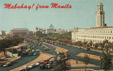 View of Taft Avenue, Manila City Hall and Post Office Building. Circa ...