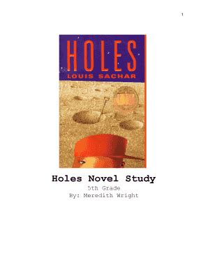 Holes Novel Study Pdf - Fill Online, Printable, Fillable, Blank | pdfFiller