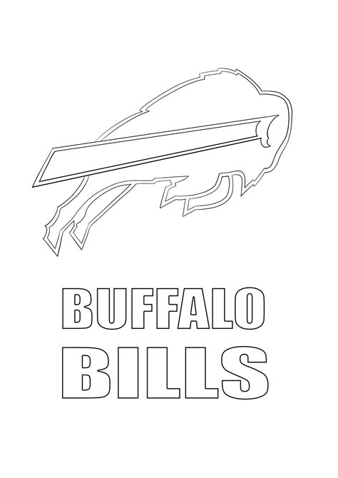 Buffalo bills logo coloring image for free printing