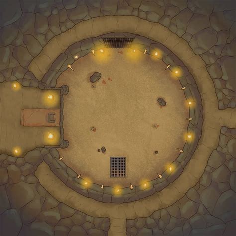 [Battlemap][30x30][3500x3500px] Underground Arena [OC][Art ...