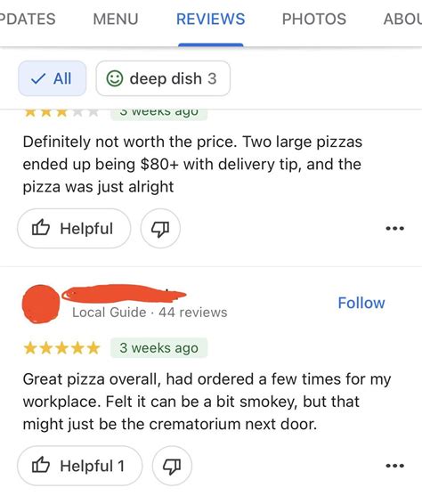 This review for a pizza place! : r/googleReviews