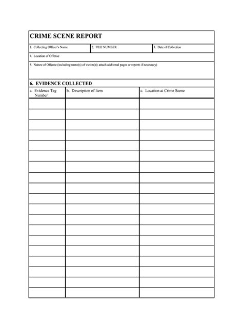 Crime Scene Report - Fill and Sign Printable Template Online | US Legal ...