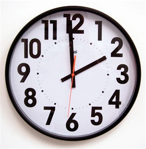 15" Wall Clock Extra Large Black Numbers on a White Dial | Independent ...