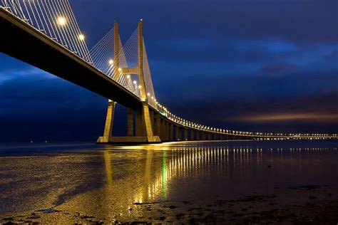 Vasco da Gama Bridge at Night Our beautiful Wall Art and Photo Gifts ...