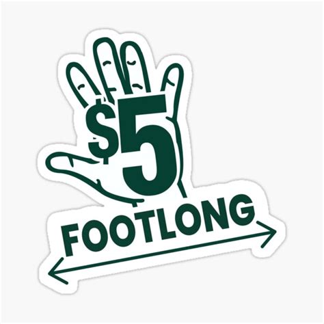 "Five Dollar Footlong" Sticker for Sale by VectoMore | Redbubble