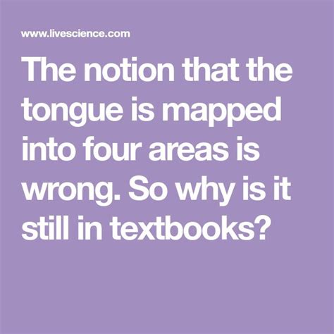 The Tongue Map: Tasteless Myth Debunked | Map, Tongue, Textbook