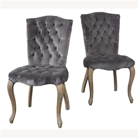 Velvet High Back Dining Chairs - AptDeco