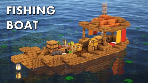 Minecraft | How to build a Fishing Boat [Tutorial] - YouTube