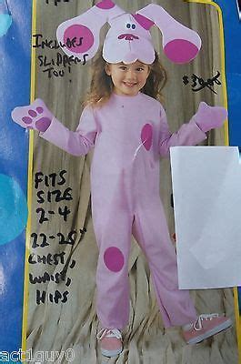 Blues Clues MAGENTA costume- Sleeper jumper, headpiece, mitts- Size ...