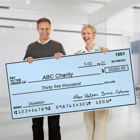 Giant Novelty Cheques for Prizes | Custom Printed In 24 Hours