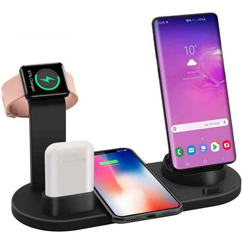 JosLiki 4-In-1 Charger Stand Wireless Charging Station for Multiple ...