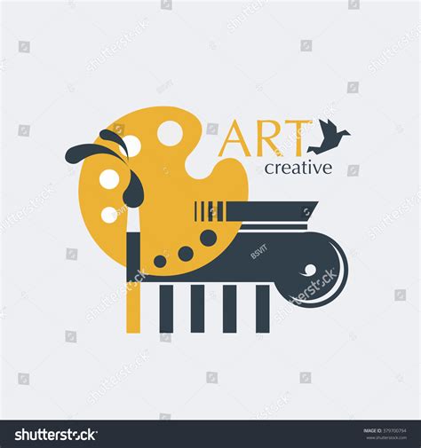 Logo Design Creativity Art Brush Palette Stock Vector (Royalty Free ...