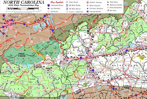 Map Of Western Nc | World Map 07