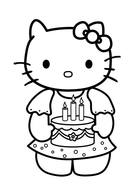 Hello Kitty Birthday Coloring Pages - Best Coloring Pages For Kids