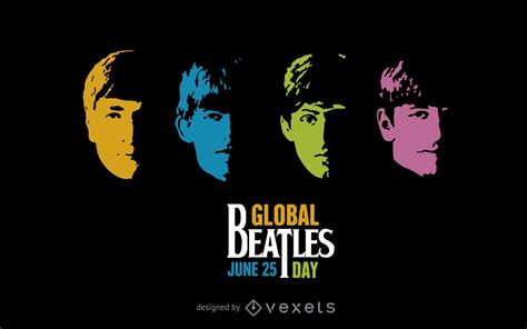 Global Beatles Day Poster - Vector Download