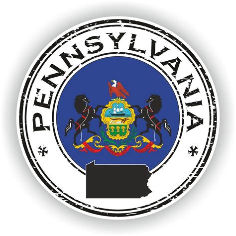 Pennsylvania Seal Sticker Round Flag for Laptop Book Fridge - Etsy