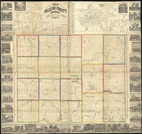 Map of Jackson County, Michigan - Norman B. Leventhal Map & Education ...