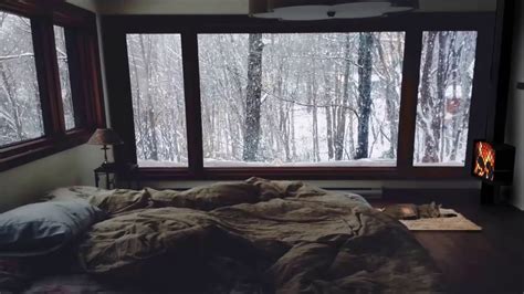 Cozy Cabin Winter with Blizzard Sound Deep Relaxation and Sleep ...