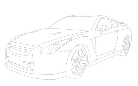 Nissan GTR R35 Lineart by DizzySam | Gtr drawing, Nissan gtr r35, Gtr r35