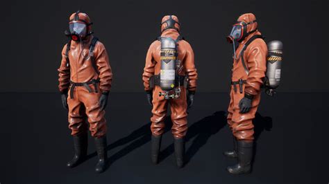 3D model Hazmat Suit VR / AR / low-poly rigged animated | CGTrader