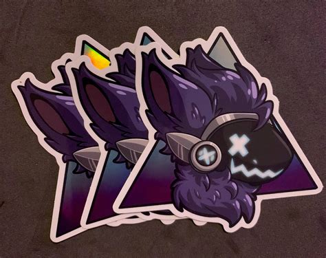 Holographic Furry Protogen Sticker - Etsy