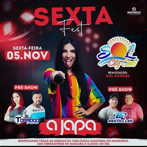 Sol City Club realizará grande show com a cantora A JAPA em Santa Luz-PI