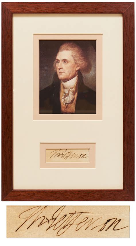 Lot Detail - Large, Bold Thomas Jefferson Signature -- With University ...