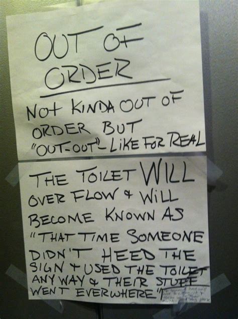 10+ funny toilet out of order signs which are ridiculously hilarious!