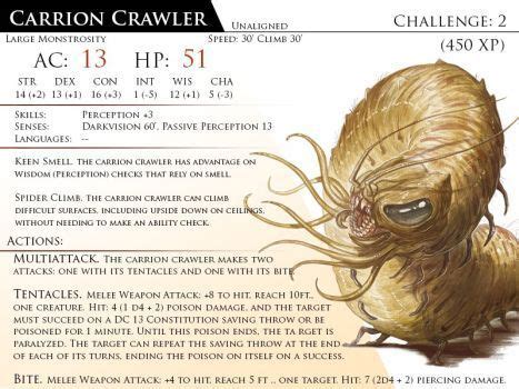 Carrion Crawler by Almega-3 | Carrion crawler, Dungeons and dragons ...