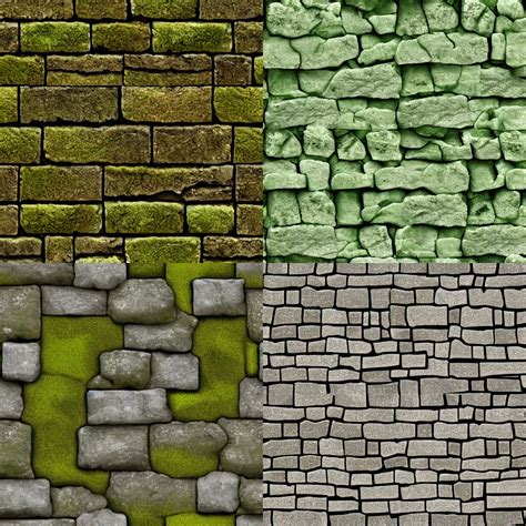 mossy cobblestone wall texture | Stable Diffusion