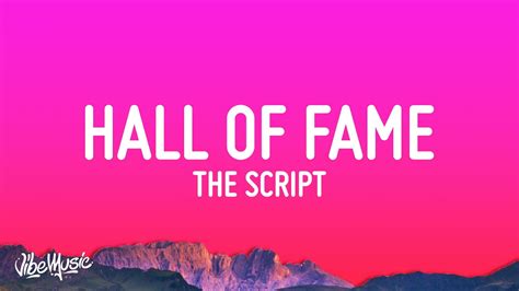 The Script - Hall Of Fame (Lyrics) - YouTube