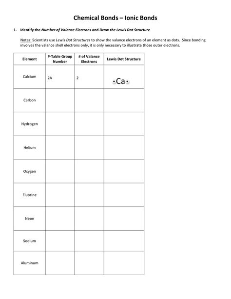 Lewis Structure Practice Worksheet Lewis Dot Structure Worksheet ...