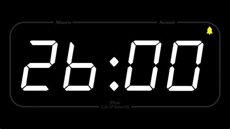 26 MINUTE - TIMER & ALARM - Full HD - COUNTDOWN - YouTube