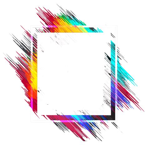 Colorful Lines Square Frame