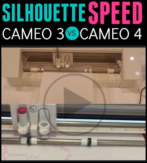 Silhouette CAMEO 3 vs Silhouette CAMEO 4 Speed (Side by Side Video ...