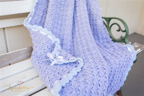 Baby Blue Scallops Crochet Blanket – Free Crochet Pattern » Loganberry ...