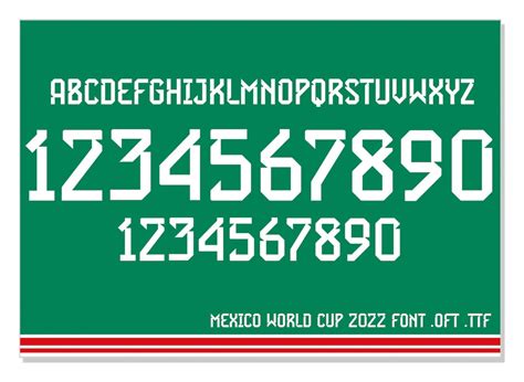 Mexico World Cup 2022 Jersey Font .OFT .TTF - Etsy