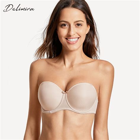 DELIMIRA Women's Seamless Full Figure Underwire Slightly Padded ...