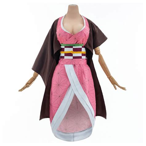 Demon Slayer Kamado Nezuko Cosplay Costume Dress Uniform Outfits Hallo ...