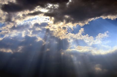 Image libre: Ciel, soleil, nuage, faisceau de lumière, nuageux