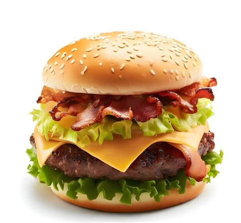 Premium AI Image | cheeseburger with white background