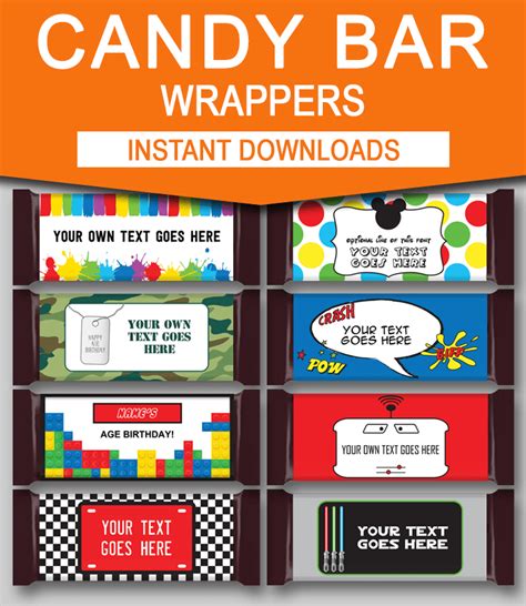 Free Chocolate Bar Wrapper Template - PRINTABLE TEMPLATES