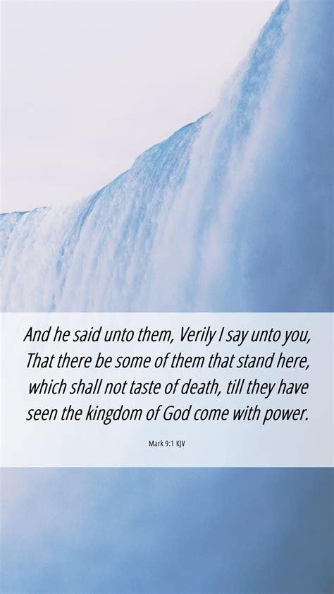 Mark 9:1 KJV Mobile Phone Wallpaper - And he said unto them, Verily I ...